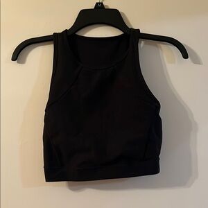 Black Long Line Sports Bra